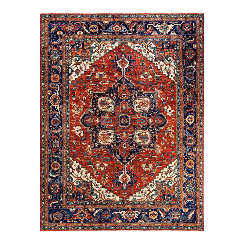 Serapi One-of-a-Kind Hand-Knotted Area Rug - Orange, 9' 2" x 11' 10"