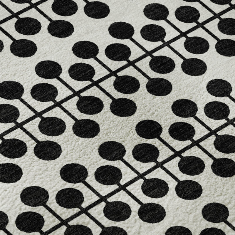 Premium Machine Washable Mayfield AMF2247 Geometric Rug, 2'3" x 7'6" Runner, Ivory