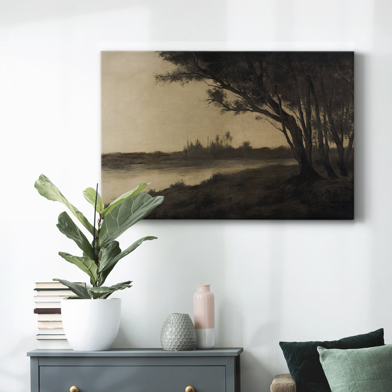 Paysage rétro - DCLxx III, Toile tendue, H 9 po x l 13 po x P 1,5 po