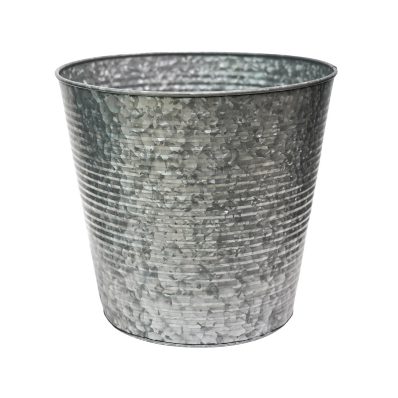 Metal Pot Planter, 32Hx 28Wx 28cmD, Grey