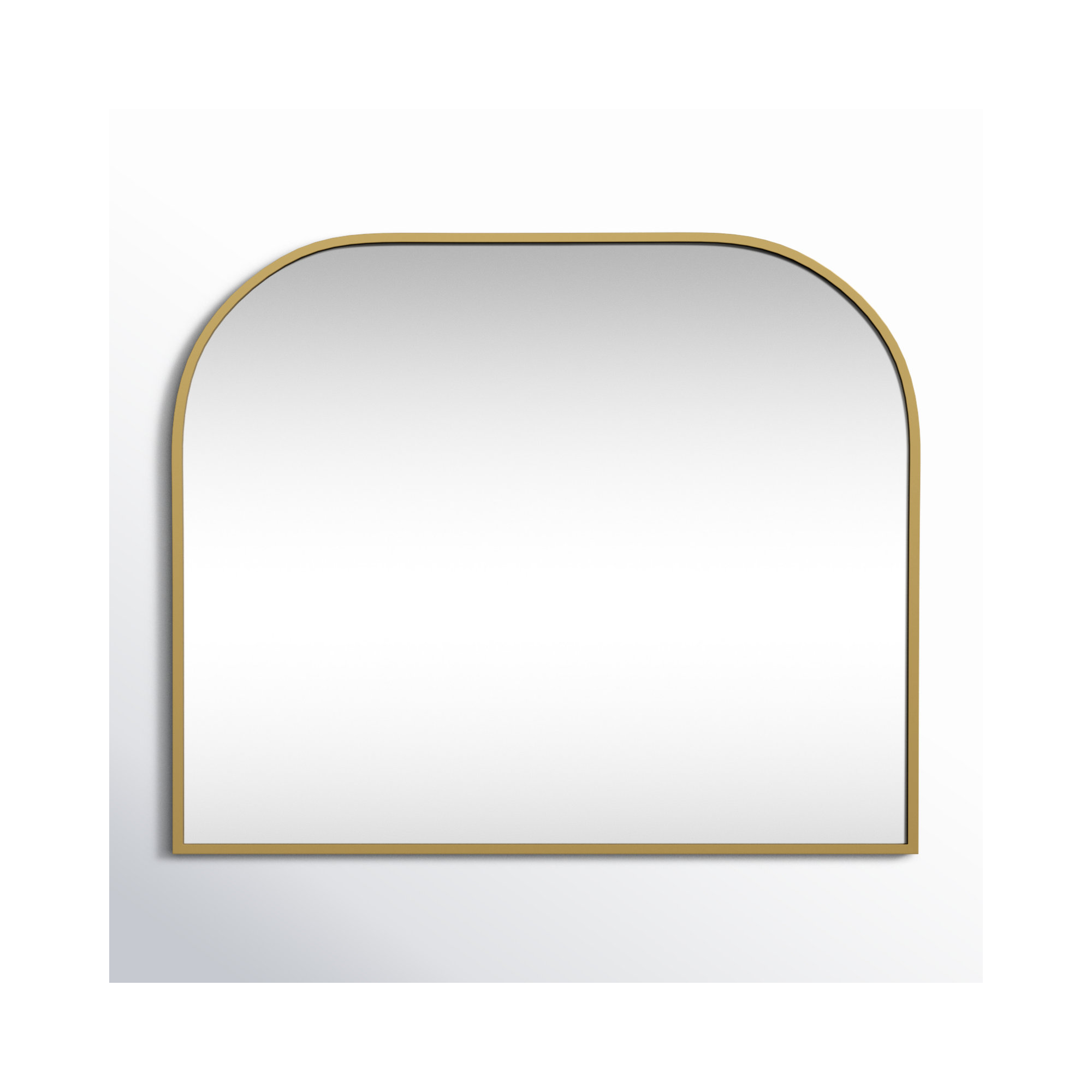 Sabine Metal Wide Arch Wall Mirror, Brass, 30" x 36"