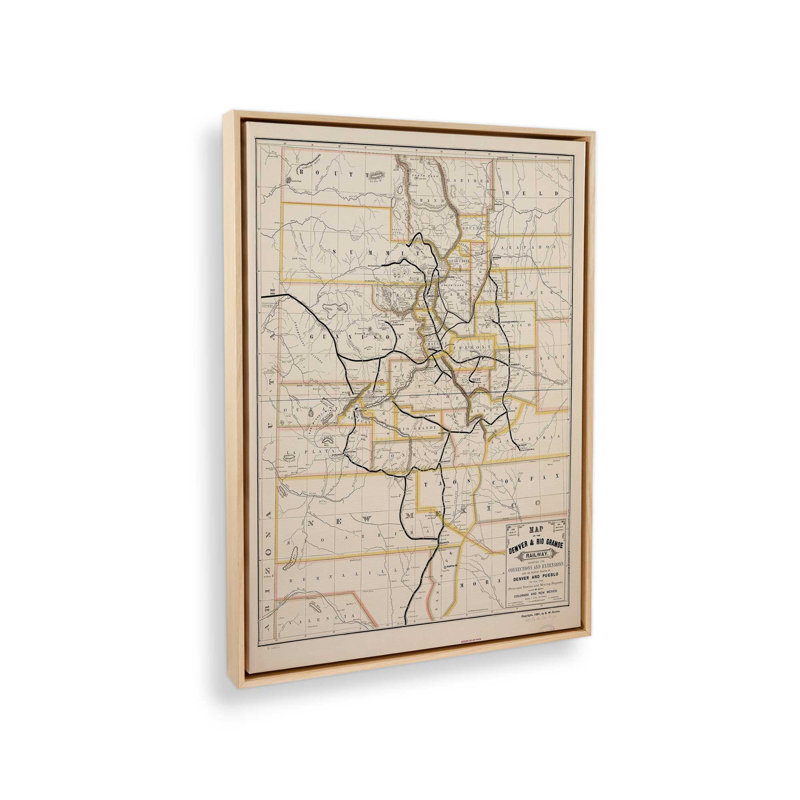 «Denver & Rio Grande» par Deny Designs, 24 x 18, Tanné, Toile avec cadre