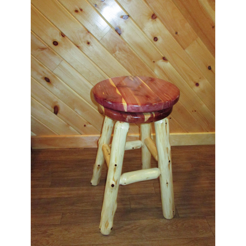 Retta Swivel Solid Wood Counter Stool, Counter Stool (24" Seat Height)