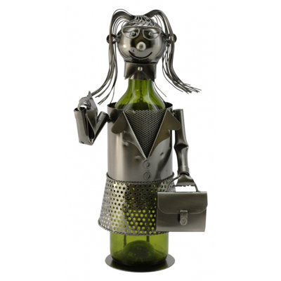 Business Lady 1 Bottle Tabletop Wine Bottle Rack