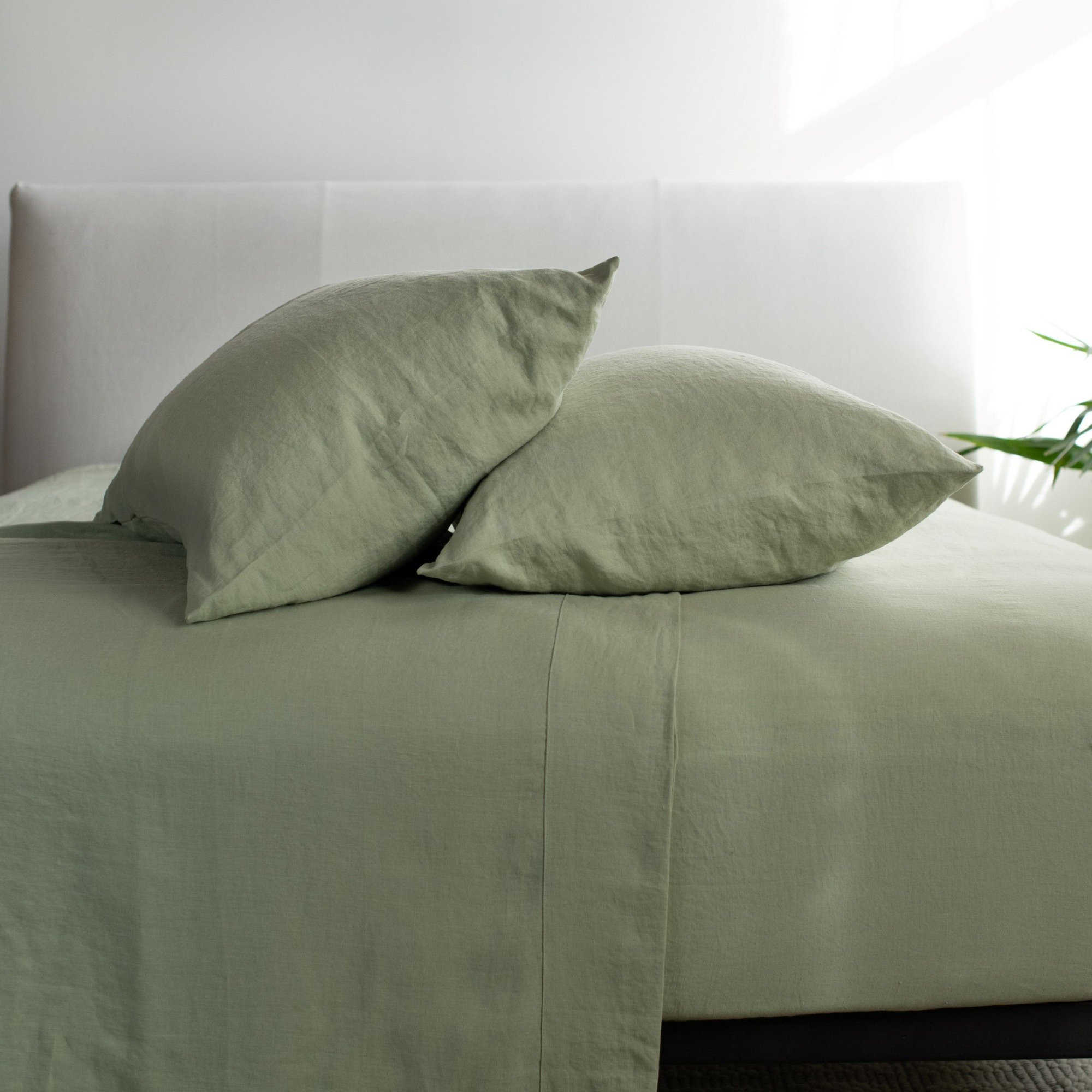100% French Linen Sheet Set, Twin Sheet Set with 1 Pillowcase, Baltic
