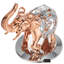 Figurine éléphant en cristal garniture cloutée Nauvoo