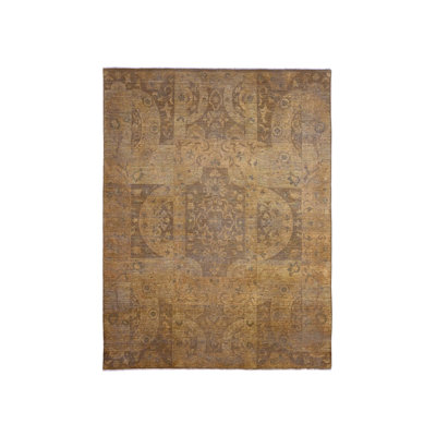Tapis brun en laine noué à la main 9 pi x 11 pi 10 po 42BBDCF498574362A41DBA0D60750DBE