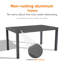 Ensemble repas d'extérieur en aluminium pour 8 personnes avec table et coussins extensibles