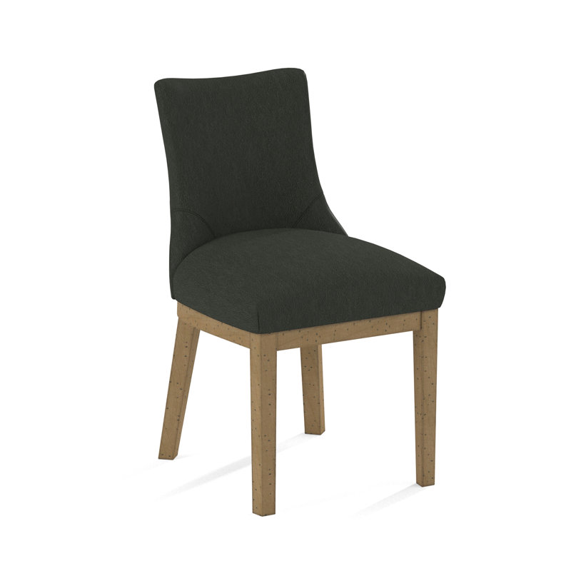 Upholstered Dining Chair, Salvador Asphalt, White