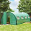 Savra Walk-In Polytunnel Greenhouse With Galvanised Steel Frame And Mesh Windows