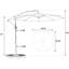 Parasol de marché suspendu avec ajustement facile d'inclinaison, abat-jour en polyester, 8 nervures pour la cour, près de la piscine Best Choice Products-419953113
