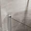 Porte de douche pivotante 34 po x 72 po avec base de douche en acrylique blanc 35,4 po, finition en aluminium chromé, conception en verre trempé semi-sans cadre-118550462