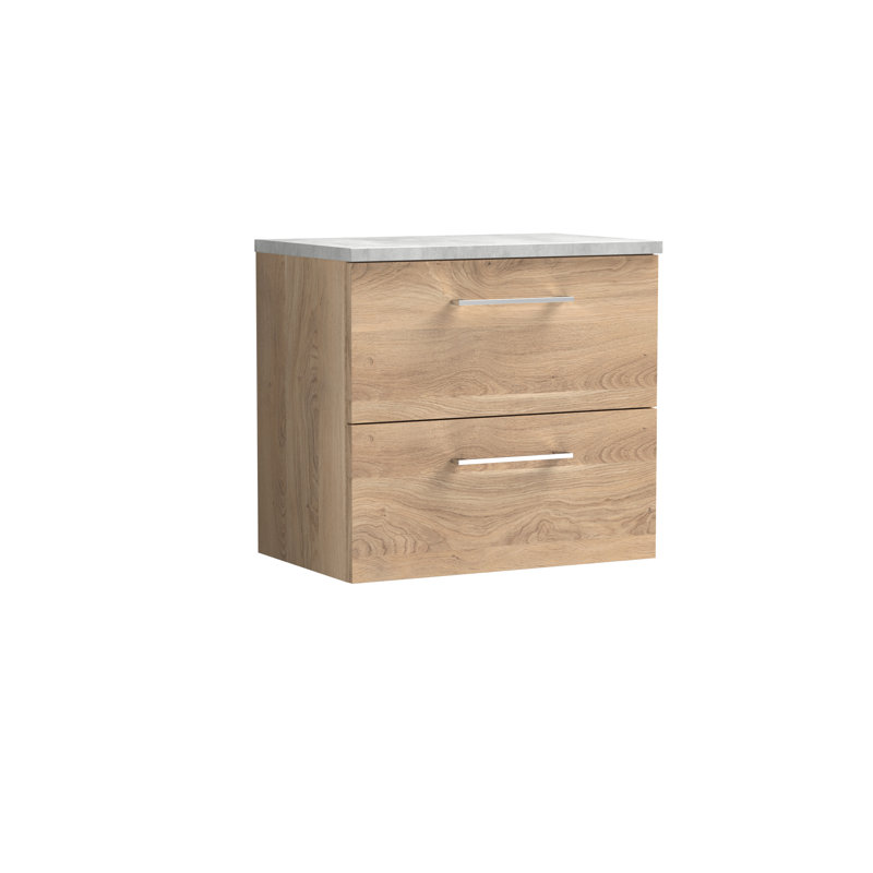Arno 60.5cm Single Bathroom Vanity Base Only, Bleached Oak