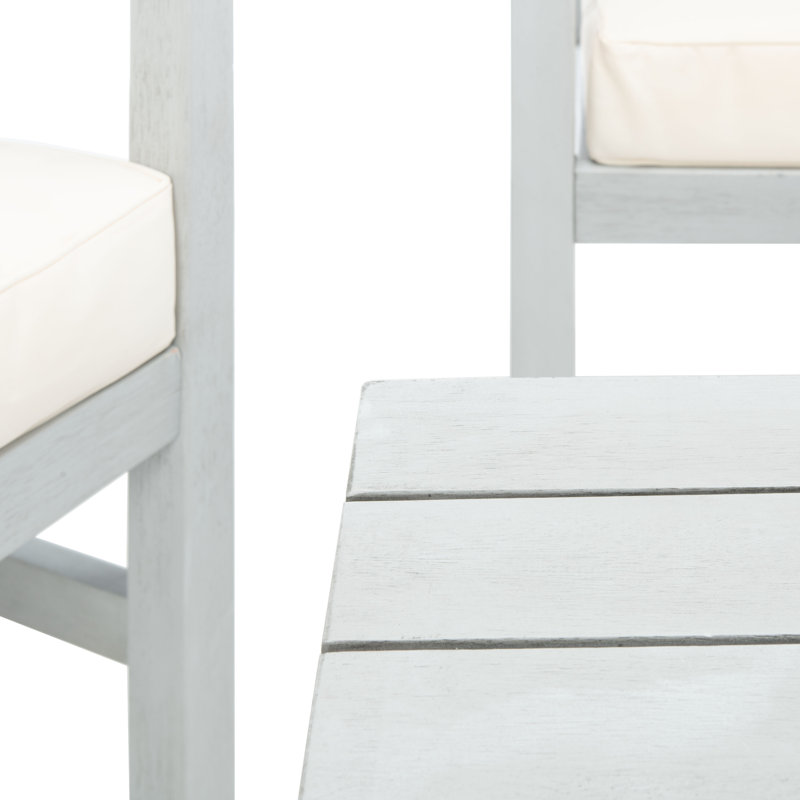 Ensemble de conversation avec canapé 4 pièces Nidhi, Structure grise / coussin bleu marine et blanc