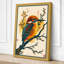 Kingfisher Among Branches Japandi - Wrapped Canvas-1395774904-1395774908