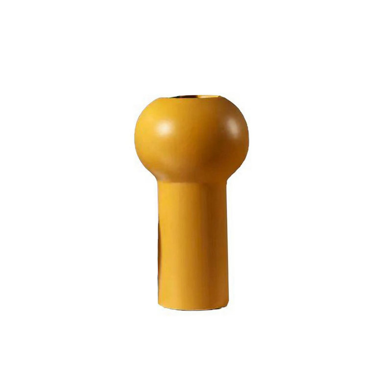 Cortazia Ceramic Table Vase, Mustard, 13cm H x 27cm W x 13cm D