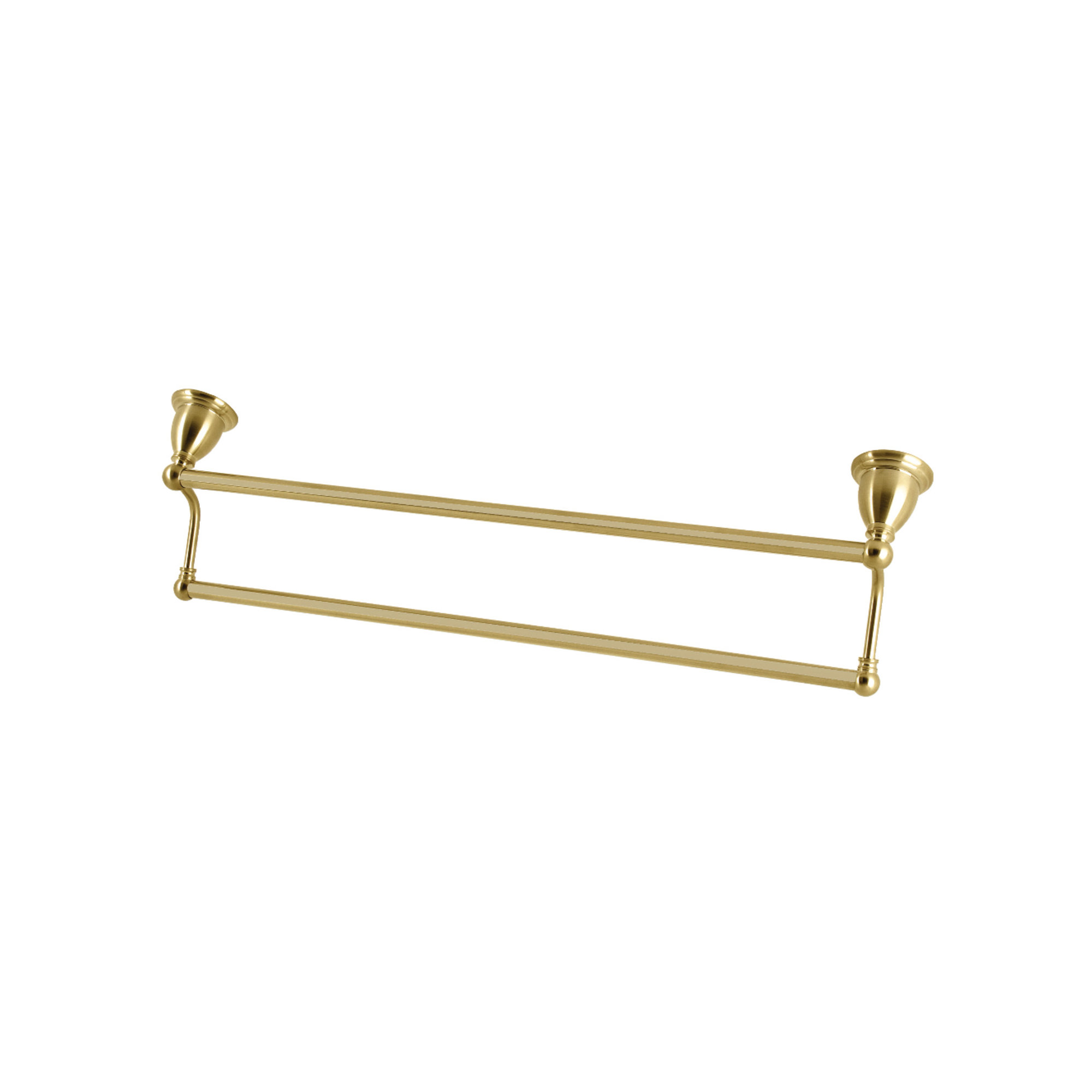 Kingston Brass Heritage 24-Inch Dual Towel Bar, Brushed Brass