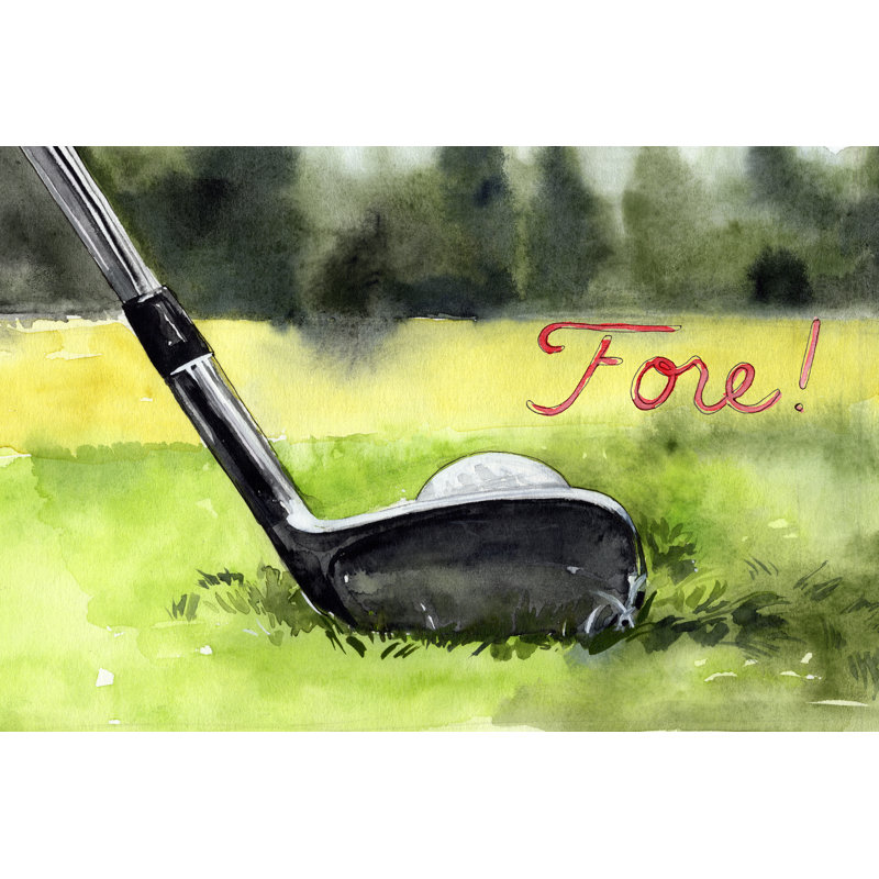 Tee Off Time IV by Jennifer Paxton Parker - Painting Print, Wrapped Canvas, 51 cm H x 76 cm W