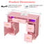 Bureau de manucure bicolore avec grand rangement, lumières DEL intégrées, collecteur de poussière et repose-poignet ergonomique, table multifonctionnelle pour le salon.-600512492