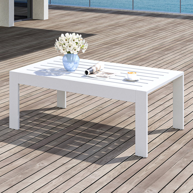 Table basse de patio, Blanc