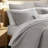3 Piece Cotton Quilt Set Light Gray-130471460