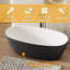 70.9 In. X 30.7 In. Solid Surface Freestanding Flatbottom Soaking Bathtub With Drain-125044968