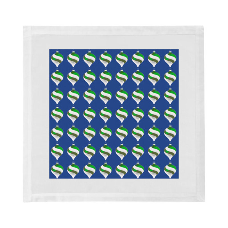 Cotton Blend Square Napkins, Blue