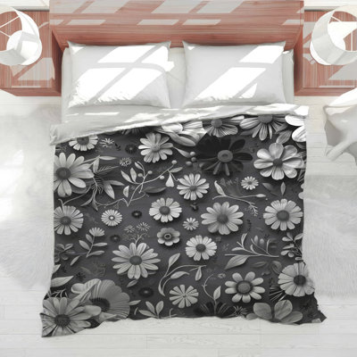 Édredon BlackWhiteFloral