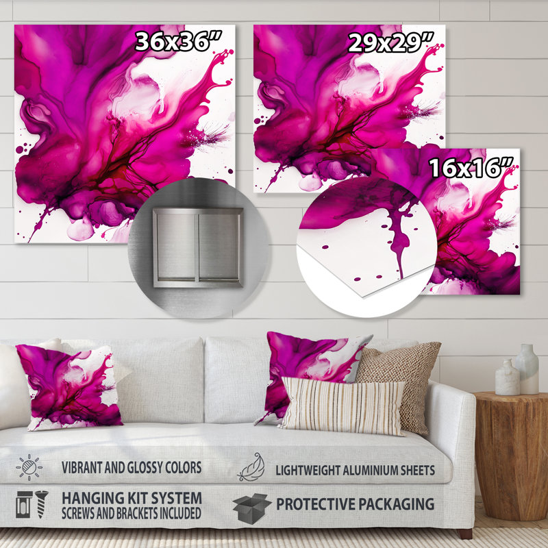 " Ancient Mystery In Viva Magenta II ", 23" H x 23" W x 1" D