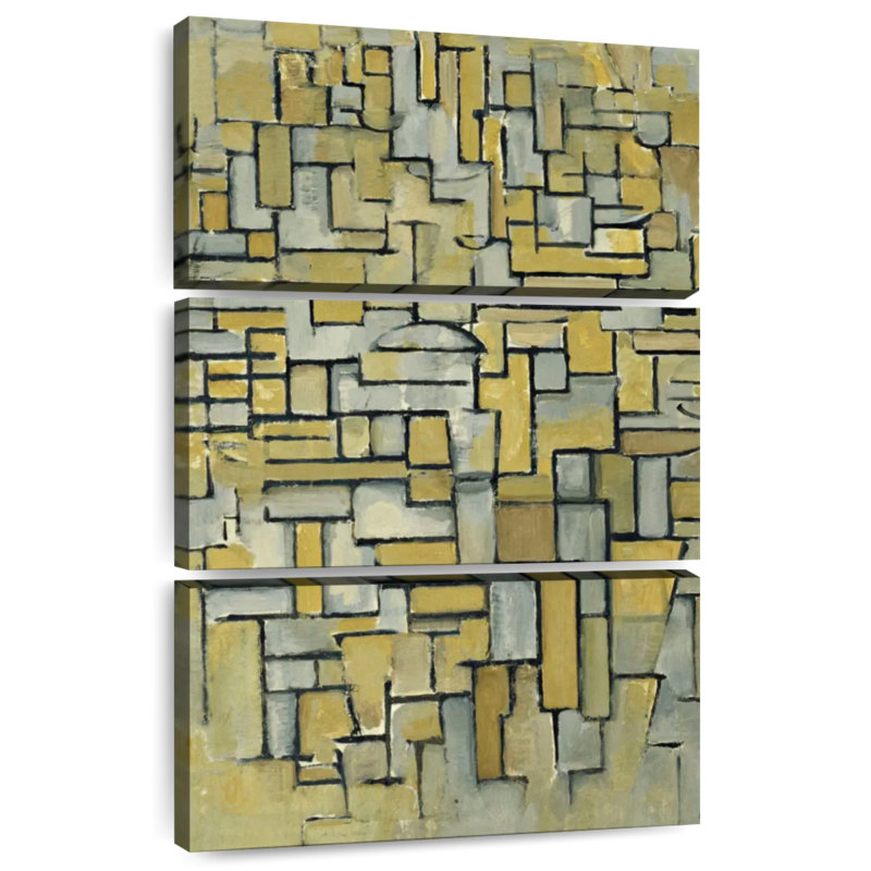 Avery Composition In Brown And Gray, 32" H x 20" W