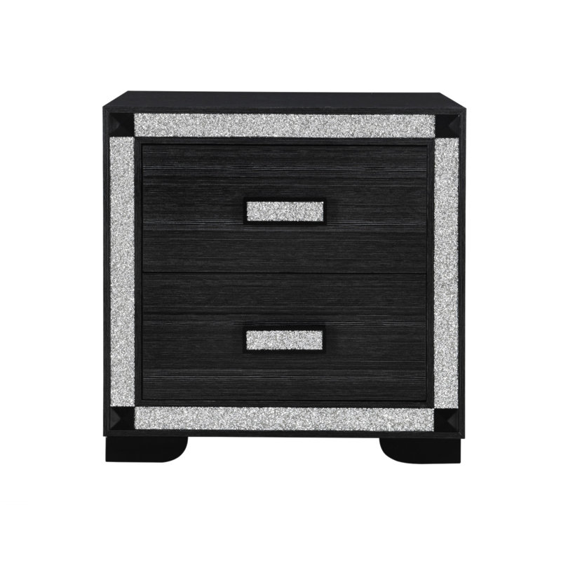 Table de chevet Soulmarie, Gris anthracite