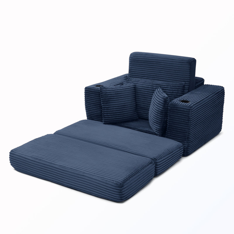 Chaise longue 3-en-1 sans nuage, Bleu
