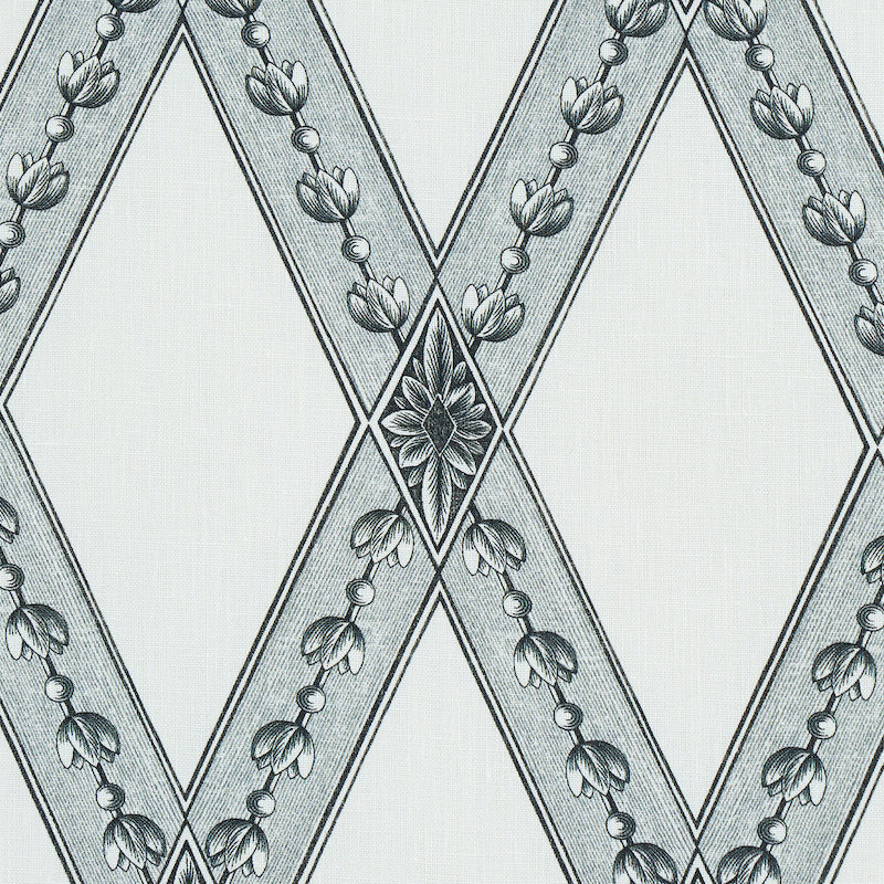 Toile Schumacher x Jill Lasersohn Les Losanges, Carbone