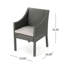 Fauteuils de salle à manger d'extérieur en osier avec coussins Amary-757182969