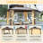 10' X 10' Hardtop Gazebo, Galvanized Steel Double Roof, Aluminum Frame With Curtains & Netting-126511507
