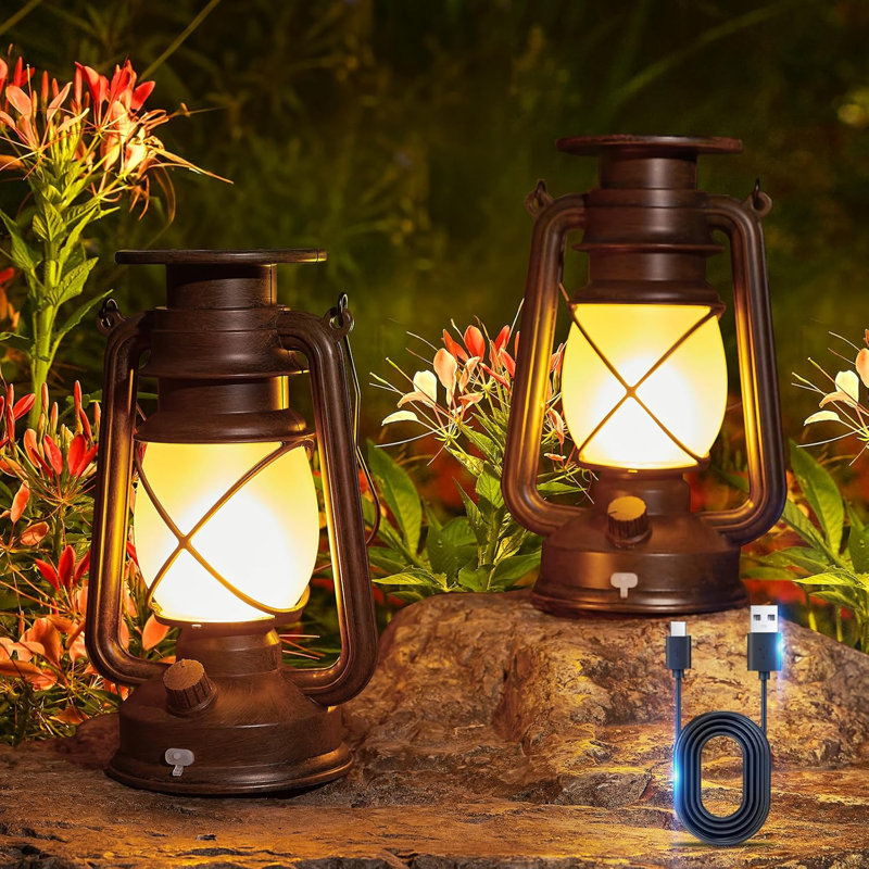 Flickering Flame Solar Lanterns Lights