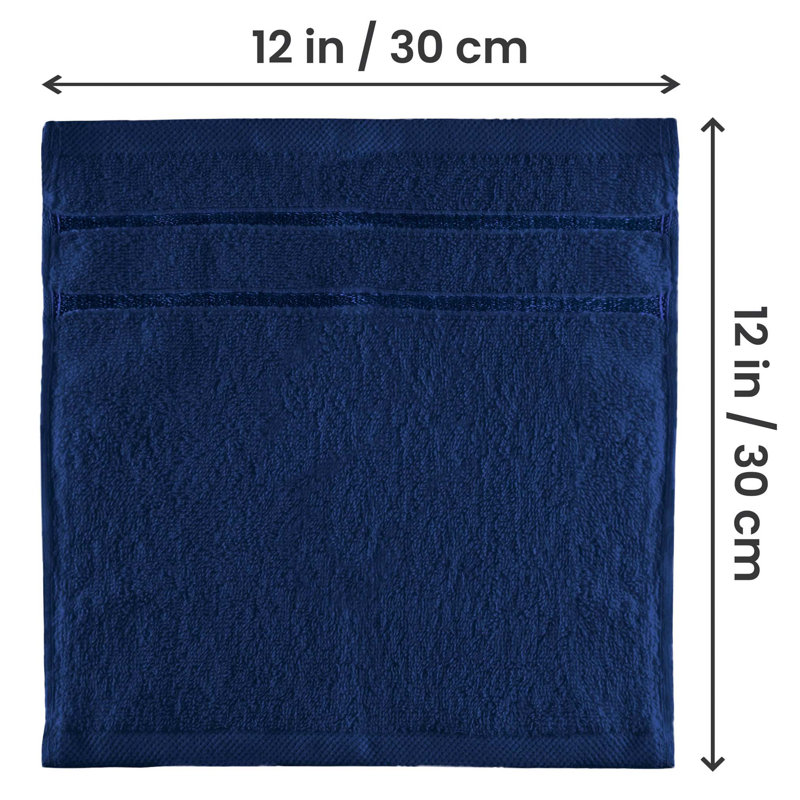 100% Cotton Fingertip Towel, Navy