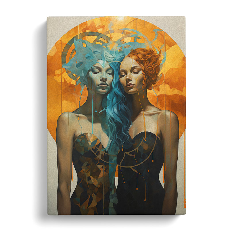 Gemini Zodiac Contemporary - Print, 60cm H x 40cm W x 3cm D