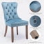 Chaise de salle à manger rembourrée haut de gamme en velours capitonné-844695603-844695595