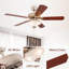 52 in Indoor Ceiling Fan, Pull Chain and Remote Control, Reversible AC Motor,  Reversible Blades