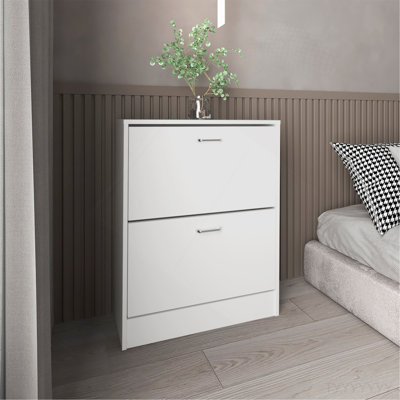 Range-chaussures, 2 portes, blanc