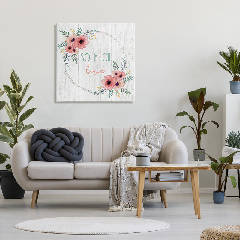 So So Love - Art textuel, Toile tendue, H 30 po x l 30 po