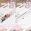 Coiffeuse Hollywood avec prises et grand miroir, plateau en verre