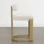Tabouret de comptoir rembourré en bois massif-751692520
