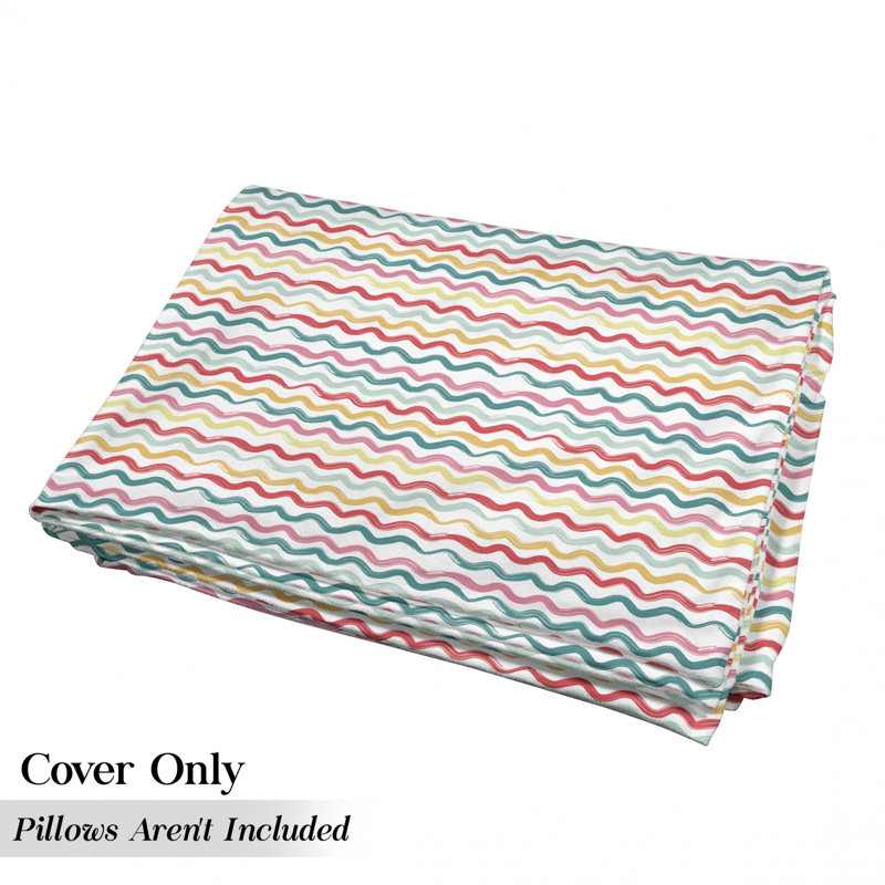 Housse de coussin d'extérieur Pop Art Parallel Wavy Rough Lines, H 2 po x l 27 po x P 88 po