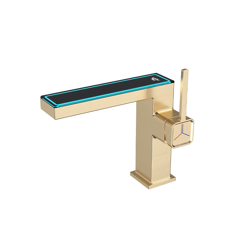 Wall-Mounted Shower System with Thermostatic Valve and Handheld Spray, Gold