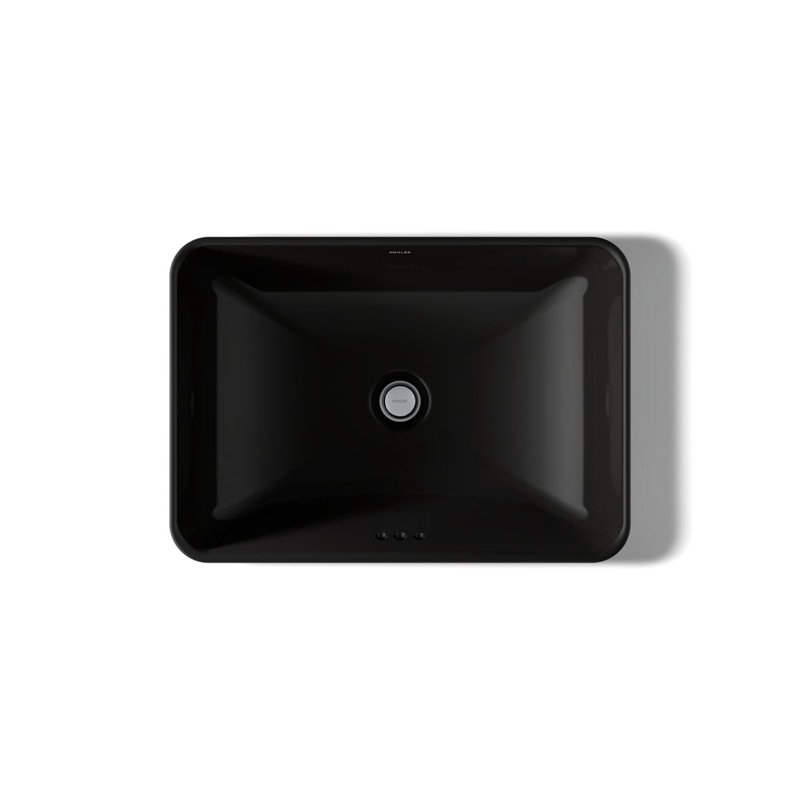 Vox Rectangle Vessel Bathroom Sink In Black