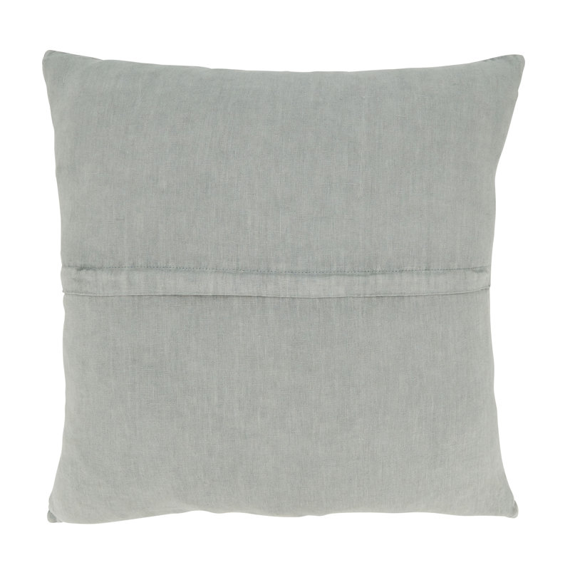 Joseph Square Cotton Pillow Cover & Insert, Bluish Gray