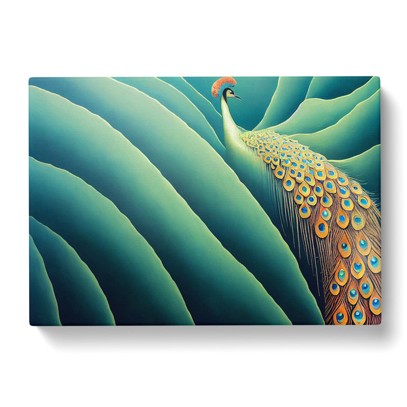 Bedazzling Peacock - Wrapped Canvas, 40cm H x 60cm W x 3cm D