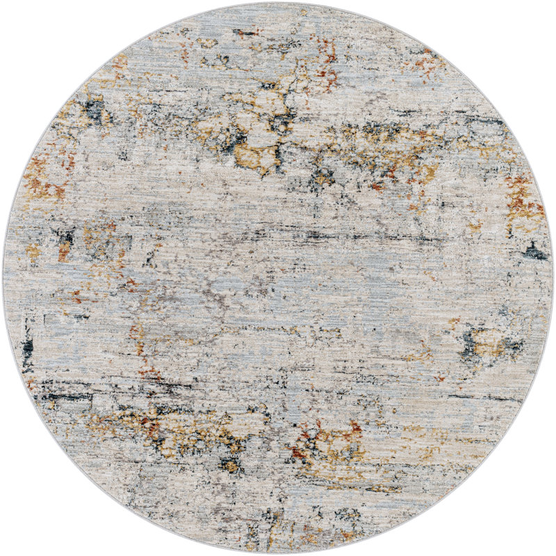 Admiranda Abstract Indoor Rug, Round 5'3"